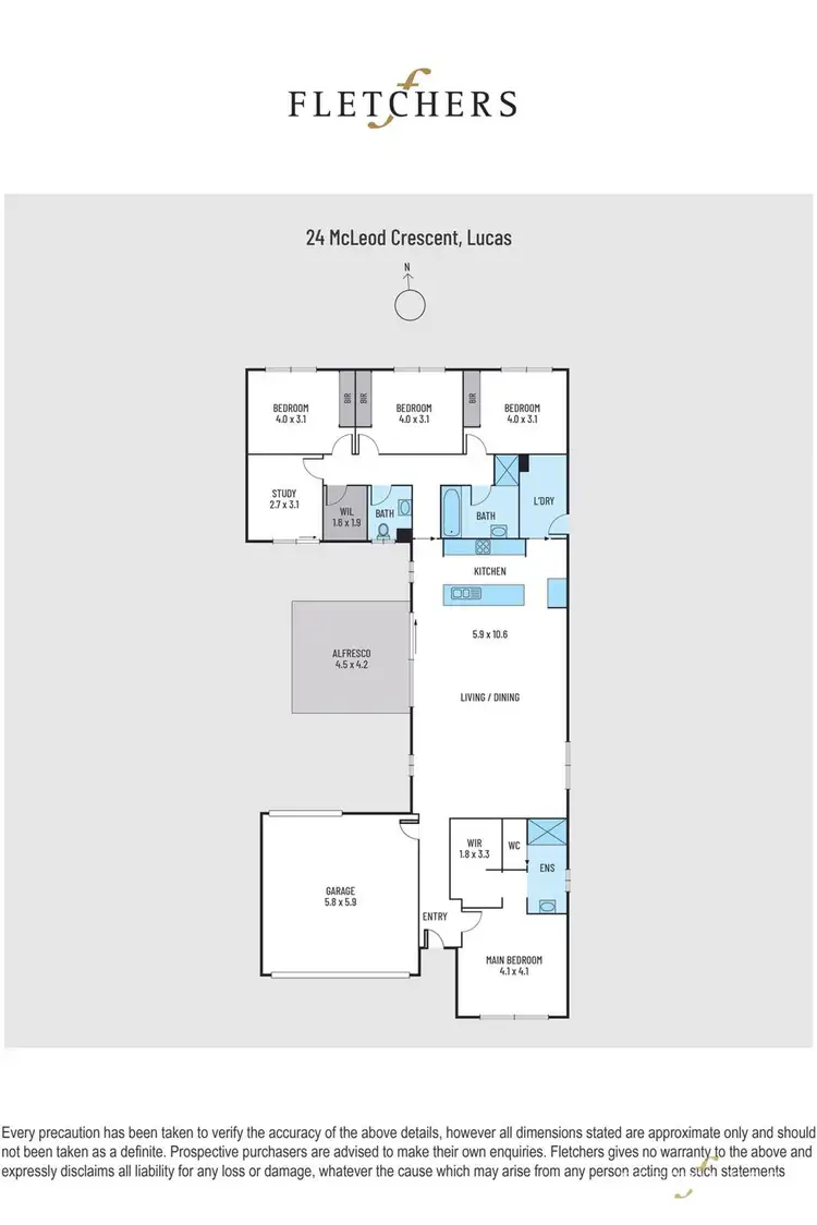 Floorplan of Homely house listing, 24 Mcleod Crescent, Lucas VIC 3350