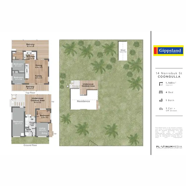 Floorplan of Homely house listing, 14 Narrobuk Street, Coongulla VIC 3860