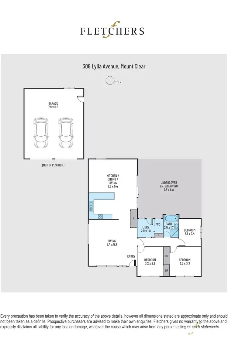 Floorplan of Homely house listing, 308 Lylia Avenue, Mount Clear VIC 3350