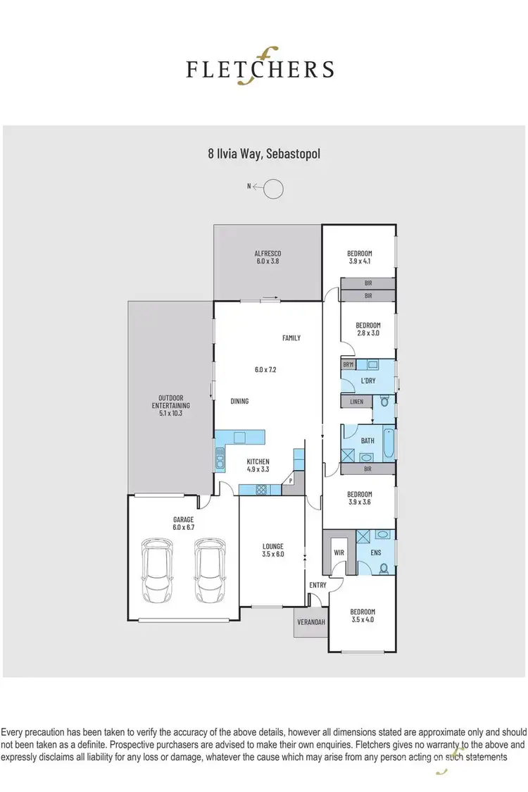 Floorplan of Homely house listing, 8 Ilvia Way, Sebastopol VIC 3356