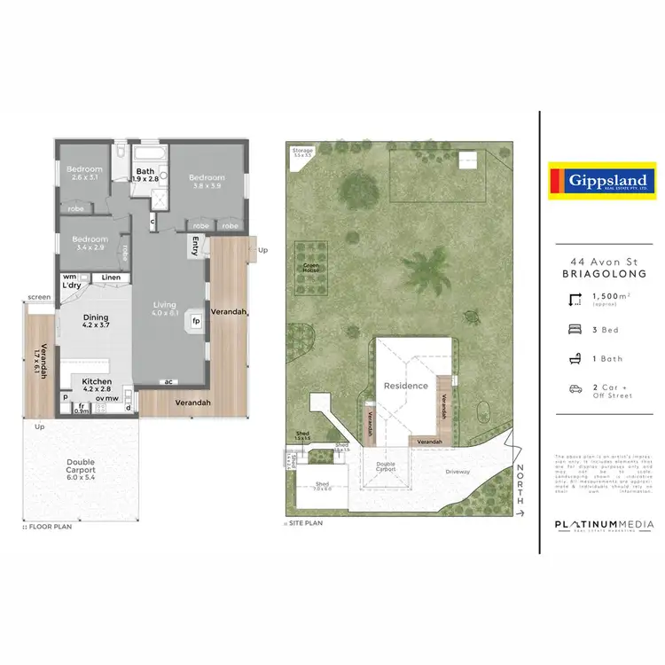 Floorplan of Homely house listing, 44 Avon Street, Briagolong VIC 3860