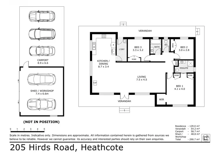 Floorplan of Homely house listing, 205 Hirds Road, Heathcote VIC 3523