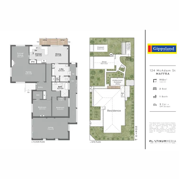 Floorplan of Homely house listing, 124 McAdam Street, Maffra VIC 3860