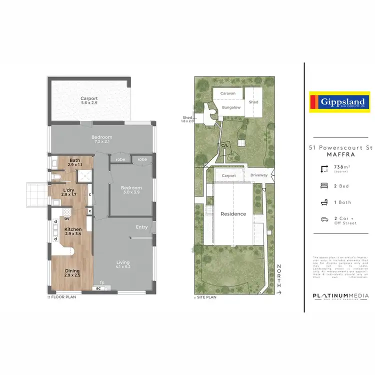 Floorplan of Homely house listing, 51 Powerscourt Street, Maffra VIC 3860