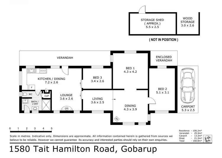 Floorplan of Homely house listing, 1580 Tait Hamilton Road, Gobarup VIC 3559