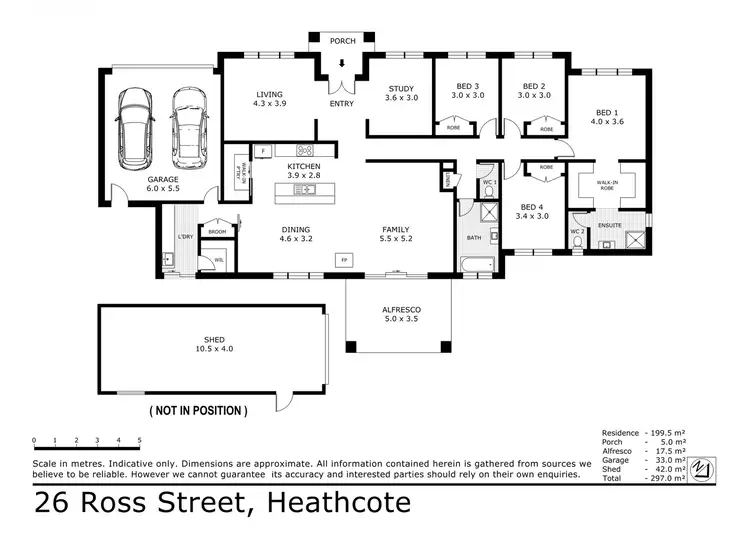 Floorplan of Homely house listing, 26 Ross Street, Heathcote VIC 3523