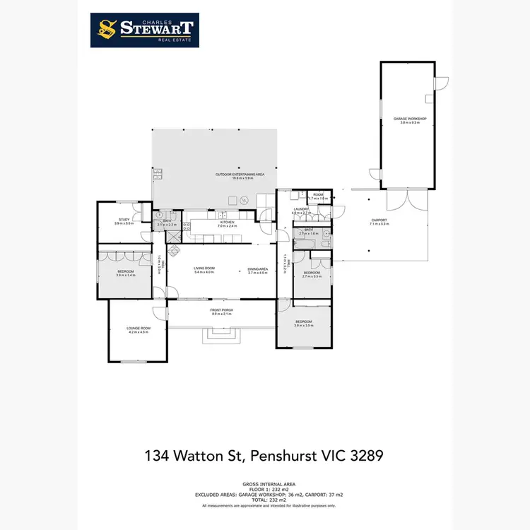 Floorplan of Homely house listing, 134 Watton Street, Penshurst VIC 3289