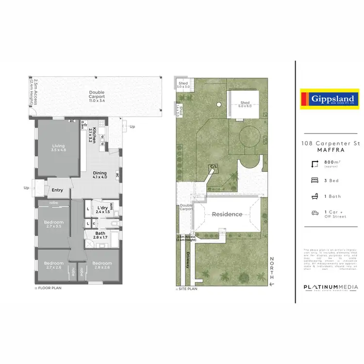 Floorplan of Homely house listing, 108 Carpenter Street, Maffra VIC 3860