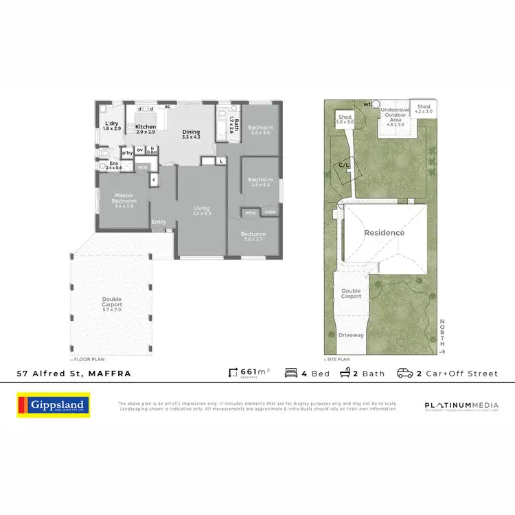 Floorplan of Homely house listing, 57 Alfred Street, Maffra VIC 3860