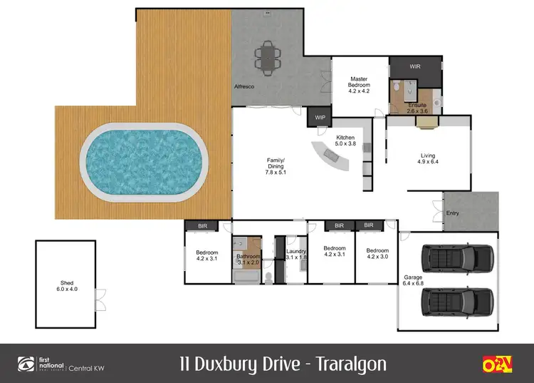 Floorplan of Homely house listing, 11 Duxbury Drive, Traralgon VIC 3844