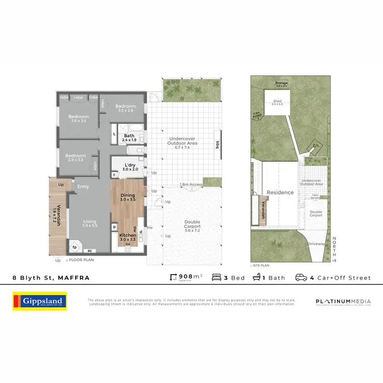 Floorplan of Homely house listing, 8 Blyth Street, Maffra VIC 3860