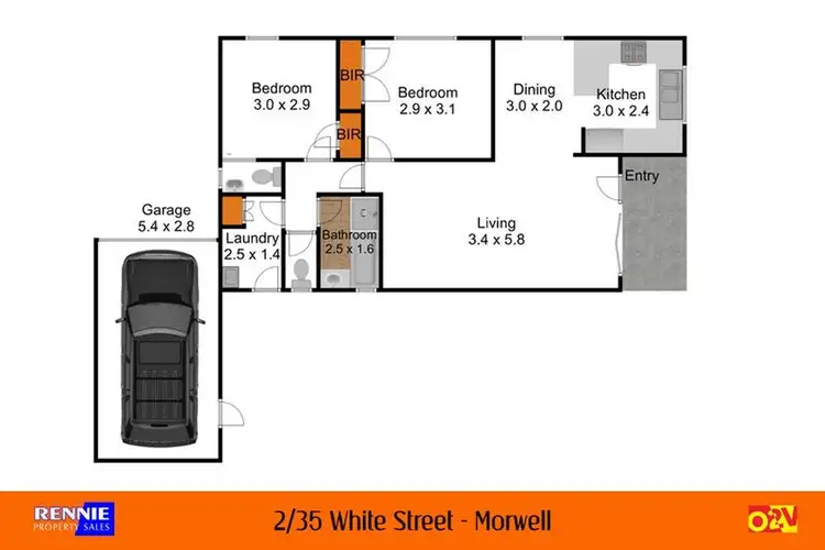 Floorplan of Homely unit listing, 2/35 White Street, Morwell VIC 3840