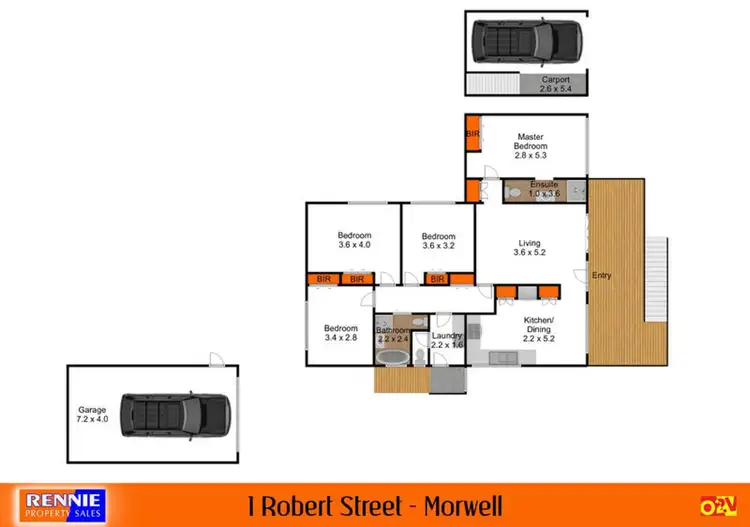 Floorplan of Homely house listing, 1 Robert Street, Morwell VIC 3840