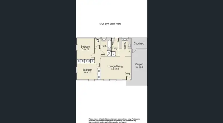 Floorplan of Homely unit listing, 6/126 Blyth Street, Altona VIC 3018