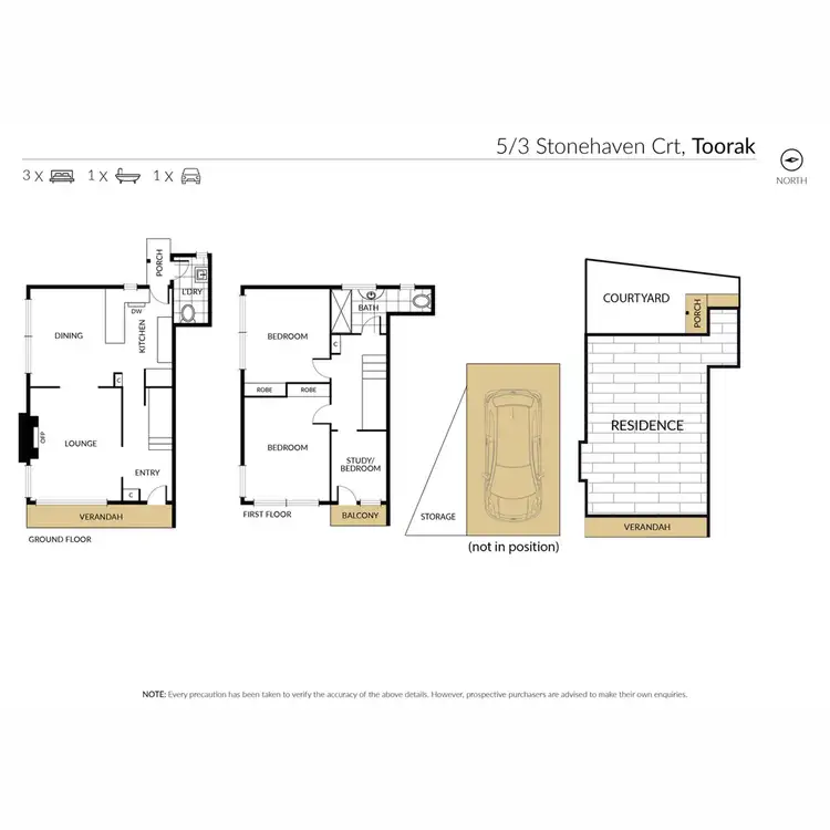 Floorplan of Homely apartment listing, 5/3 Stonehaven Court, Toorak VIC 3142