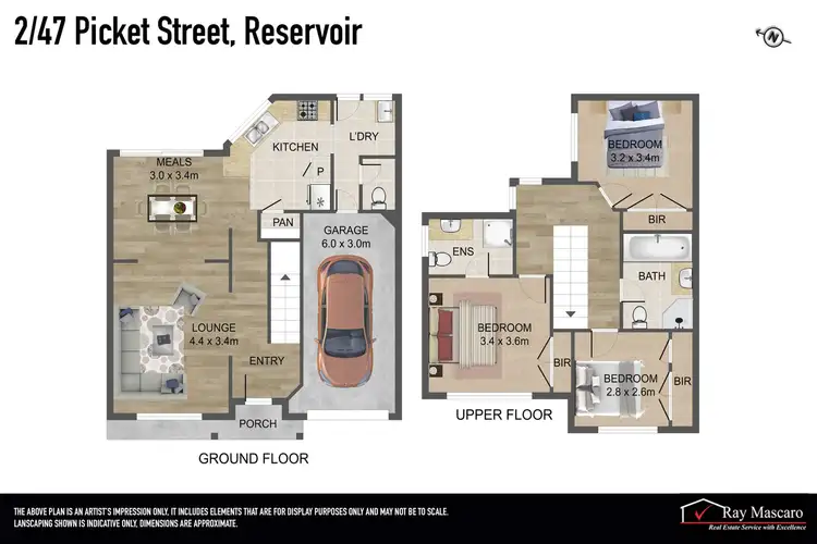 Floorplan of Homely townhouse listing, 2/47 Pickett Street, Reservoir VIC 3073