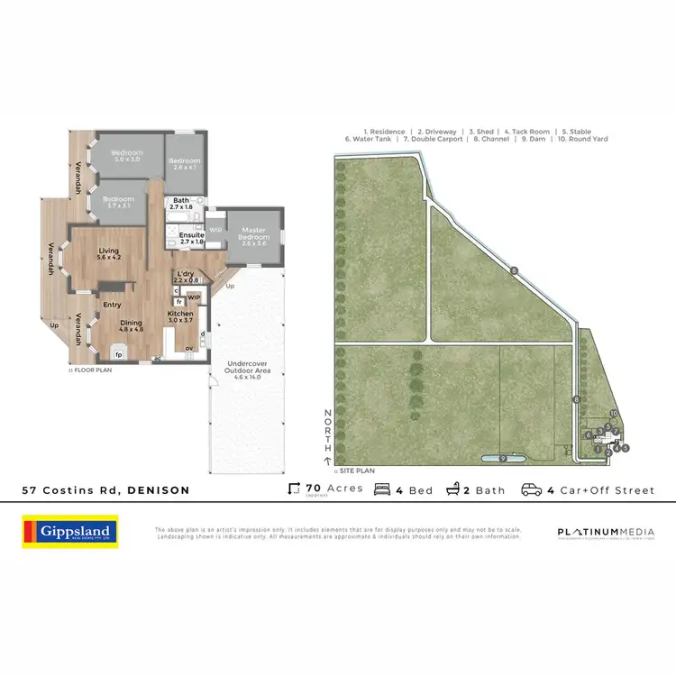 Floorplan of Homely rural property listing, 57 Costins Road, Denison VIC 3858