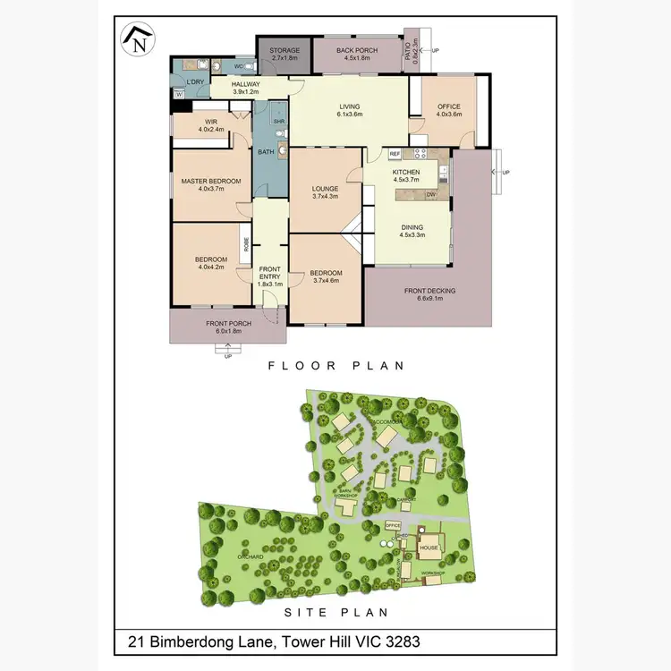 Floorplan of Homely house listing, 21 Bimberdong Lane, Tower Hill VIC 3283