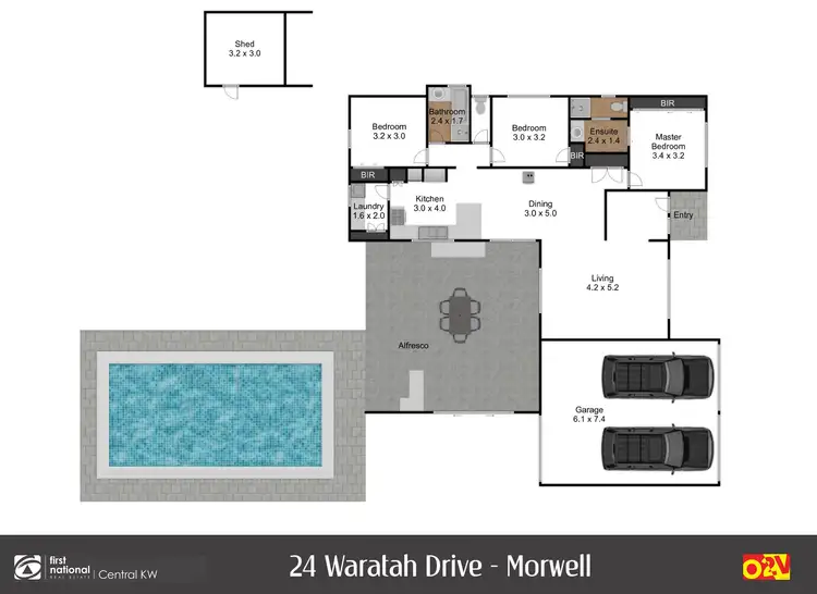 Floorplan of Homely house listing, 24 Waratah Drive, Morwell VIC 3840