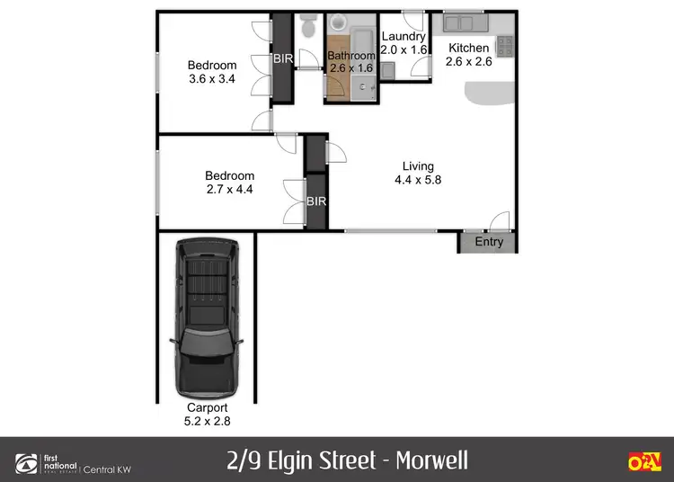 Floorplan of Homely unit listing, Unit 2/9 Elgin Street, Morwell VIC 3840