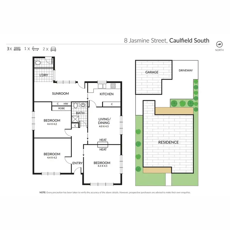 Floorplan of Homely house listing, 8 Jasmine Street, Caulfield South VIC 3162
