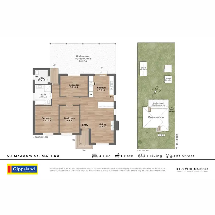 Floorplan of Homely house listing, 50 McAdam Street, Maffra VIC 3860