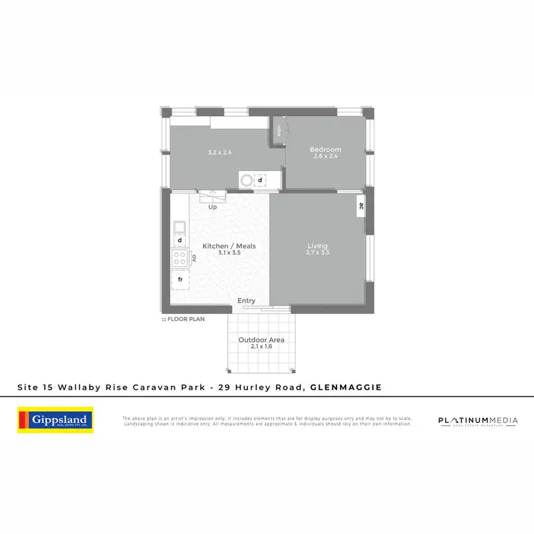 Floorplan of Homely house listing, Site 15/29 Wallaby Rise Caravan Park Hurley Road, Glenmaggie VIC 3858