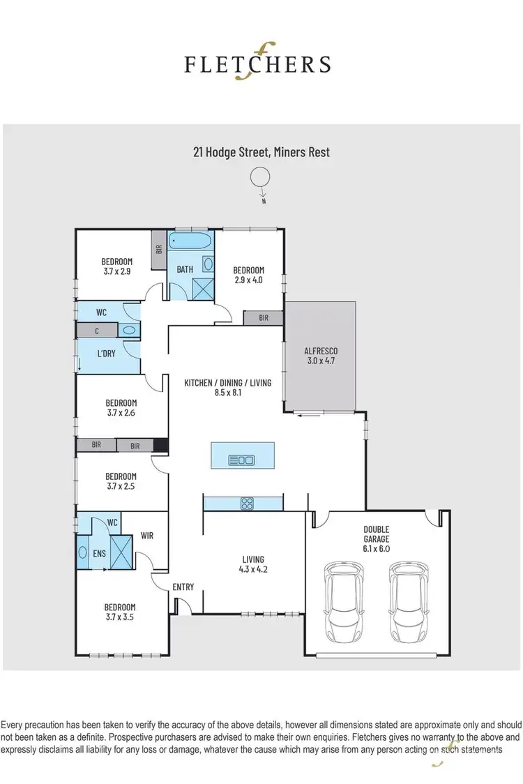 Floorplan of Homely house listing, 21 Hodge Street, Miners Rest VIC 3352