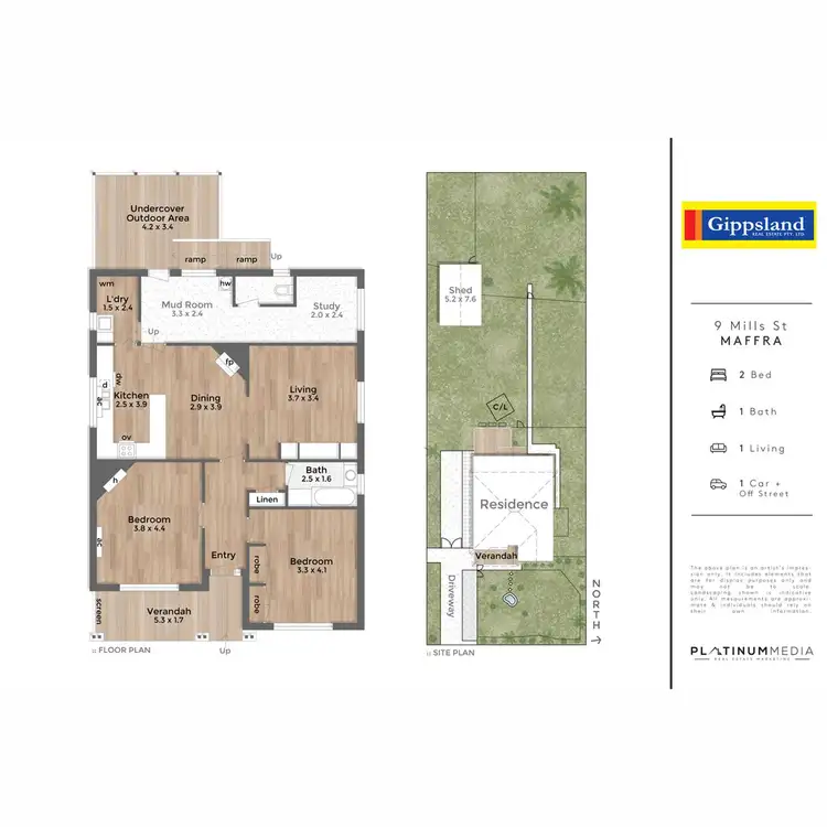 Floorplan of Homely house listing, 9 Mills Street, Maffra VIC 3860