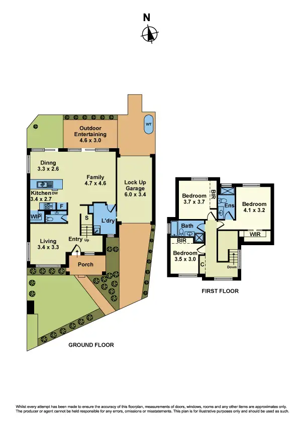 Floorplan of Homely townhouse listing, 1/42 Rosshire Road, Newport VIC 3015
