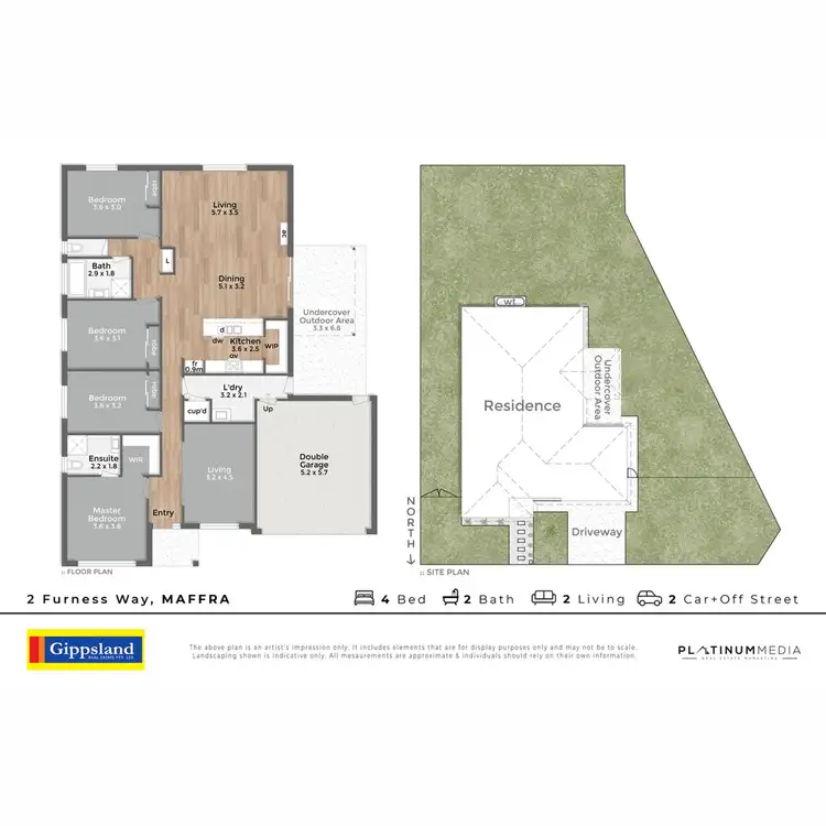 Floorplan of Homely house listing, 2 Furness Way, Maffra VIC 3860