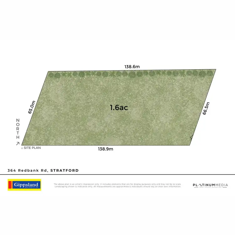 Floorplan of Homely land listing, 364 Redbank Road, Stratford VIC 3862