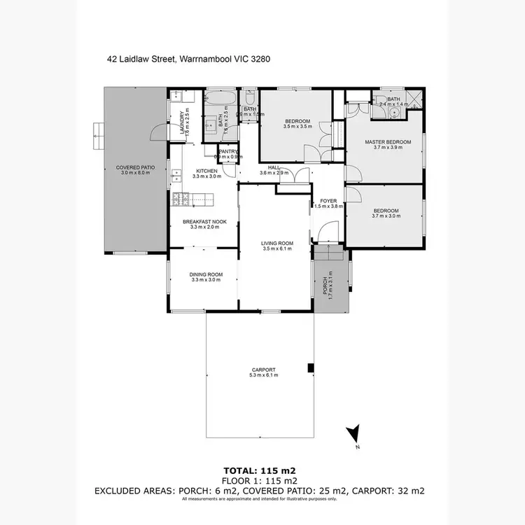 Floorplan of Homely house listing, 42 Laidlaw Street, Hamilton VIC 3300