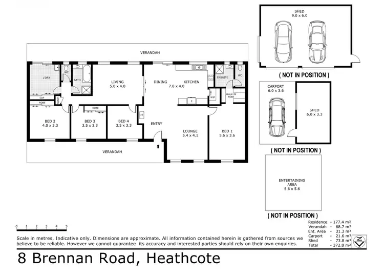 Floorplan of Homely house listing, 8 Brennan Road, Heathcote VIC 3523