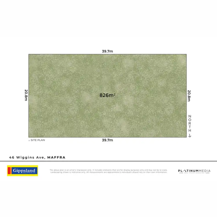 Floorplan of Homely land listing, 46 Wiggins Avenue, Maffra VIC 3860