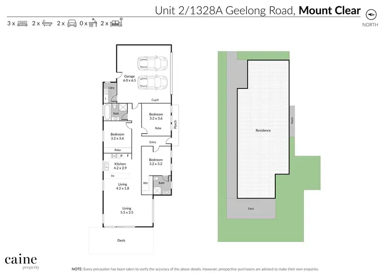 Floorplan of Homely townhouse listing, Unit 2/1328 Geelong Road, Mount Clear VIC 3350
