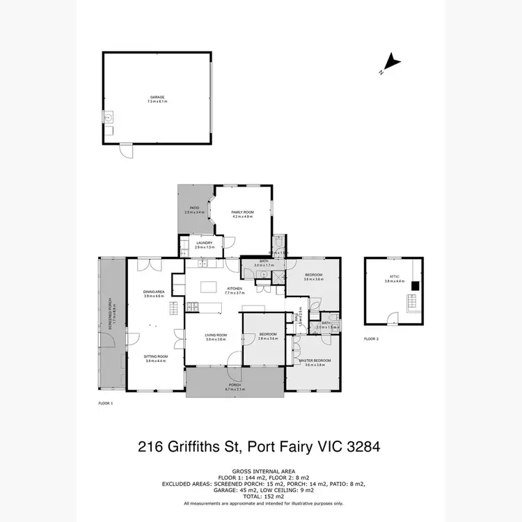 Floorplan of Homely house listing, 216 Griffiths Street, Port Fairy VIC 3284