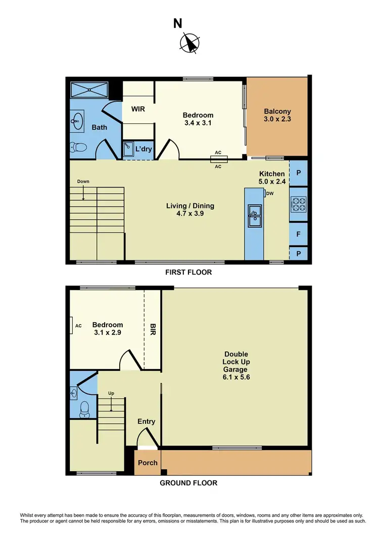 Floorplan of Homely townhouse listing, 34 Waterline Place, Williamstown VIC 3016