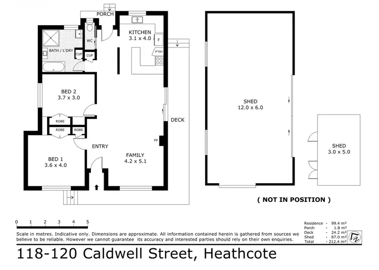 Floorplan of Homely house listing, 118-120 Caldwell Street, Heathcote VIC 3523