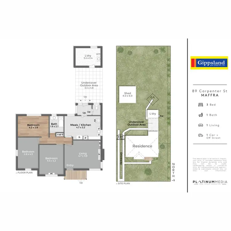 Floorplan of Homely house listing, 89 Carpenter Street, Maffra VIC 3860