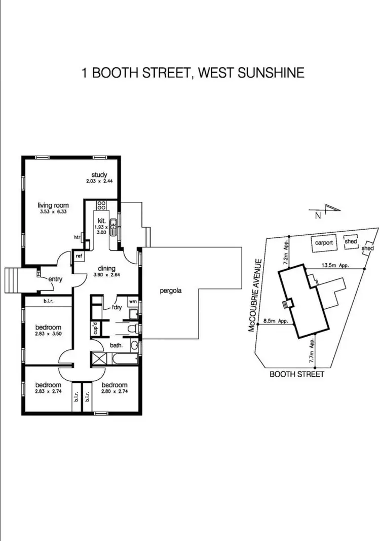 Floorplan of Homely house listing, 1 Booth Street, Sunshine West VIC 3020