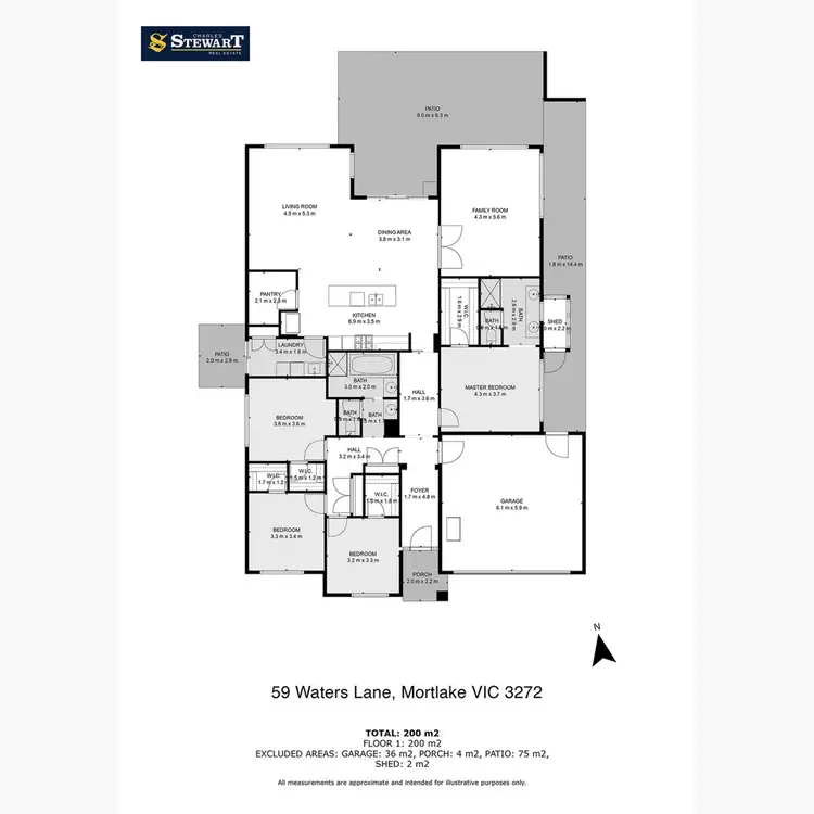 Floorplan of Homely house listing, 59 Waters Lane, Mortlake VIC 3272