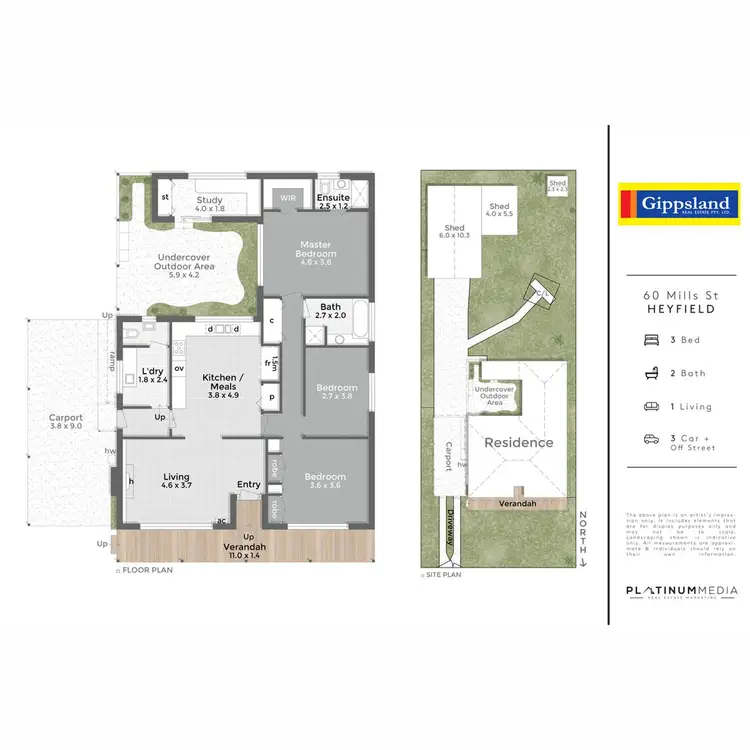 Floorplan of Homely house listing, 60 Mills Street, Heyfield VIC 3858