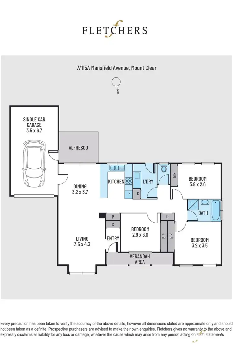 Floorplan of Homely townhouse listing, 7/115A Mansfield Avenue, Mount Clear VIC 3350