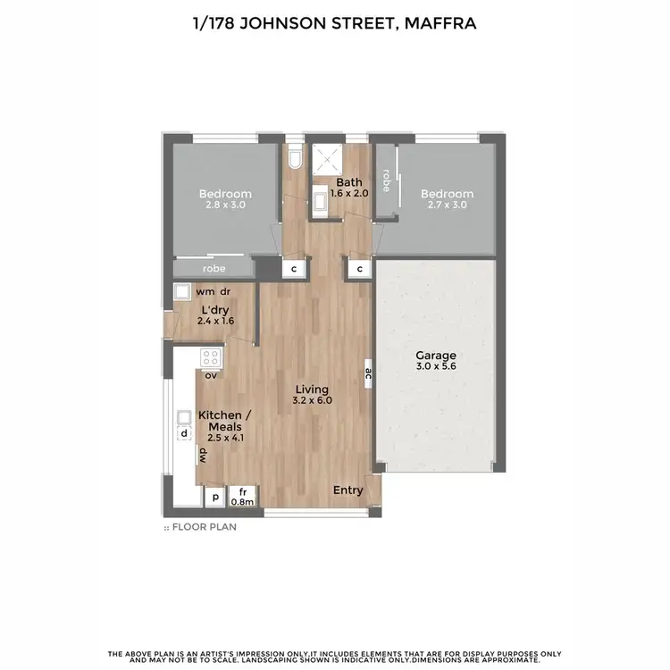 Floorplan of Homely unit listing, 1/178 Johnson Street, Maffra VIC 3860