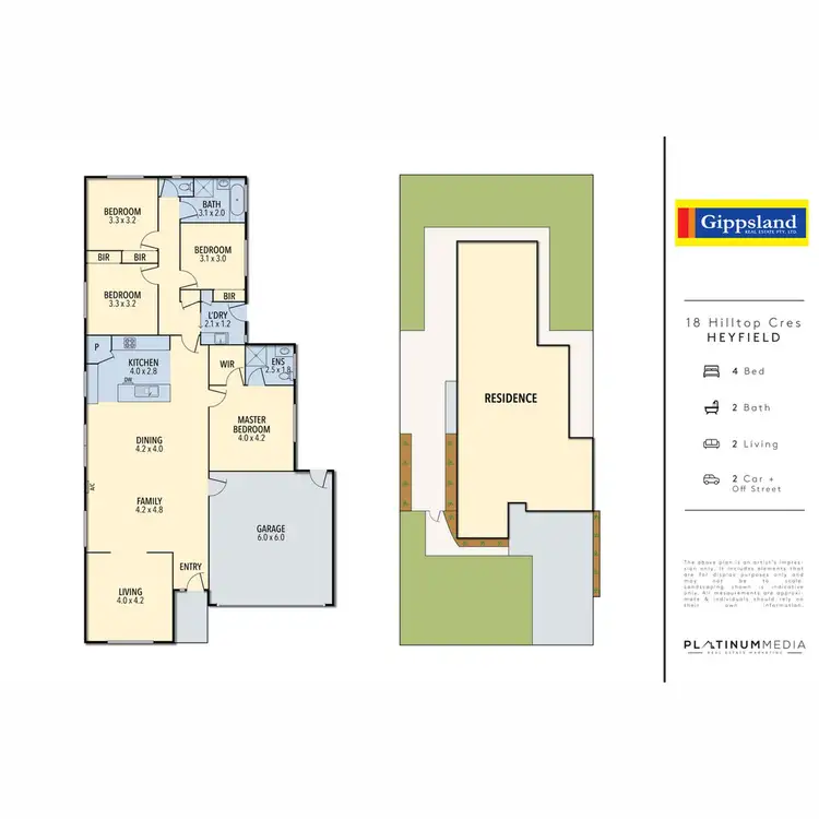 Floorplan of Homely house listing, 18 Hilltop Crescent, Heyfield VIC 3858