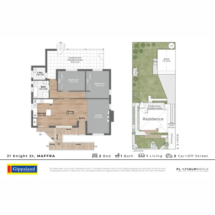 Floorplan of Homely house listing, 21 Knight Street, Maffra VIC 3860