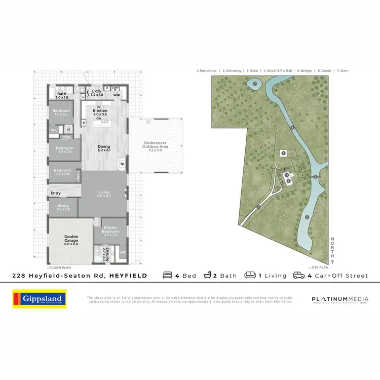 Floorplan of Homely rural property listing, 228 Heyfield-Seaton Road, Heyfield VIC 3858