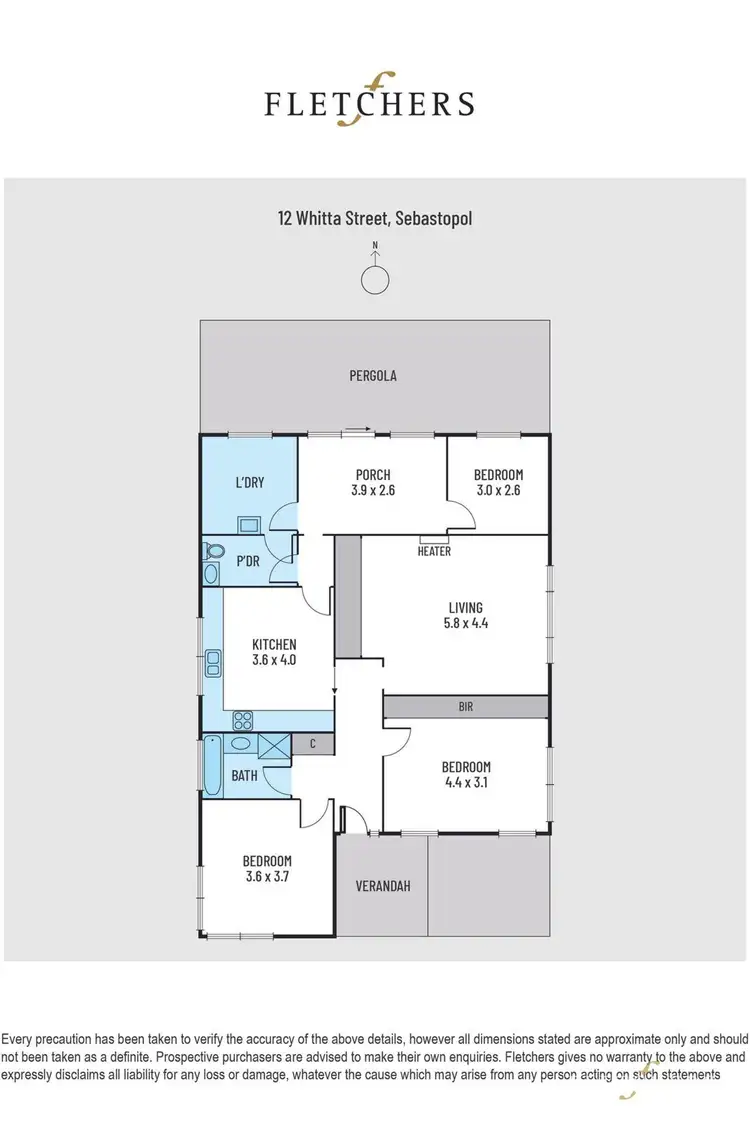 Floorplan of Homely house listing, 12 Whitta Street, Sebastopol VIC 3356