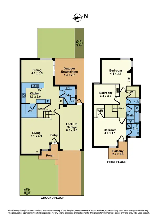 Floorplan of Homely townhouse listing, 2/1 Basil Street, Newport VIC 3015